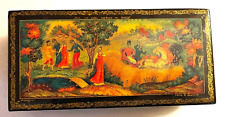 Vintage Russian Lacquer Box Mstera Playful Scene picture