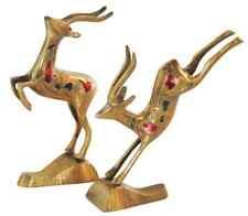 Brass Deer Reindeer Statue Table Desktop Showpiece Figurine Home Decor 7 inch picture