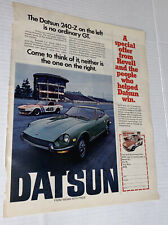 Vintage 1972 Datsun 240-Z BRE Racing Color Ad Revell Model Offer GT 1970s prop picture