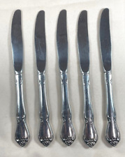 5 Oneida Ltd  Rogers Arbor/True Rose Stainless Steel Hollow Knives Silverware picture
