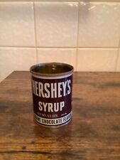 Vintage Hershey Syrup small tin 5.5 Oz Chocolate Metal Can  USA has barcode picture