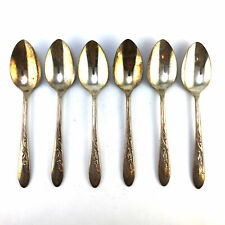  Oneida Silverplate Place Spoon Cherie Flatware 1957 Set Community Plate 6Pc picture