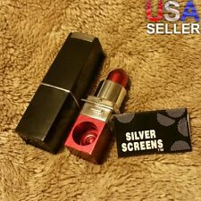 NEW Small Red Metal Lipstick Smoking Pipe Tobacco Herb Portable Pocket Size picture
