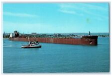 c1960s The James R Barker Great Lake Superfreighter Sault Ste. Marie MI Postcard picture