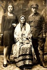 1920s Rare Ukrainian Photograph Family Red Army Soldier Early Soviets Portrait picture