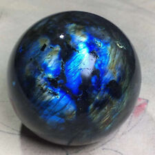 Rare 481g Natural Flash Labradorite Quartz Sphere Crystal Energy Ball Reiki gem picture