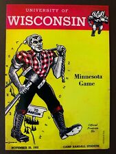 Wisconsin Badgers vs Minnesota Gophers football program POSTCARD picture