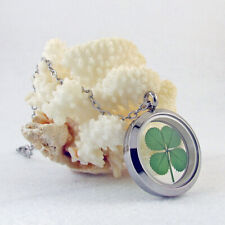 Genuine Four Leaf Clover Good Luck Stainless Steel Pendant Necklace  - SSN-4J picture