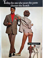 Vintage 1968 Sexy scotch white horse parody original color ad LI025 picture