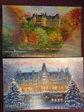 Thomas Kinkade Postcards Biltmore in The Fall, Christmas at Biltmore (2) cards picture