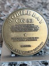 USS Mobile Bay CG 53 christening coin medal October 12, 1985 picture