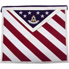 Hand Embroidered U.S Past Master Masonic Apron picture