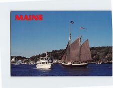 Postcard The Old and New, Boothbay Harbor, Maine picture