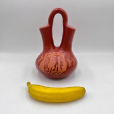 Red Clay Wedding Vase Pueblo Native American Pottery by Art Chidester Tequaecshe picture