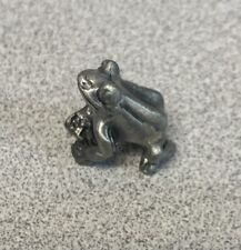 NEW Mini Pewter Frog Toad Figurine Shelf Desk Office Room Display picture