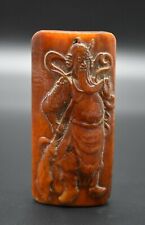 Chinese Qing Dynasty carved decorated pendant C. 19th century AD picture