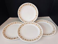 Corelle Livingware Butterfly Gold  10 1/4 inch 4 Dinner Plates Corning Pyrex MCM picture