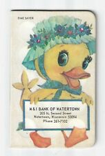 Dime Savings Booklets Vintage 1960/70s Duck w/ Blue Bonnet M&I Bank of Watertown picture