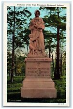 Madonna Of The Trail Monument Statue Richmond Indiana IN Vintage Postcard picture