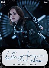 Topps Star Wars FELICITY JONES Authentic Autograph as JYN ERSO SIG Digital Card picture
