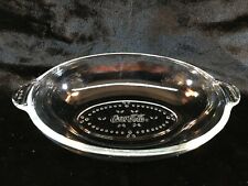 Vintage Pyrex B06 Coca Cola Stamped Small Oval Glass Candy Nut Dessert Coke Dish picture