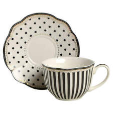 Grace's Teaware Josephine Black Cup & Saucer 11619532 picture