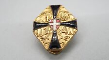 WWI 1914 Austria-Hungary Black Cross With Imperial Double Headed Eagle Lapel Pin picture