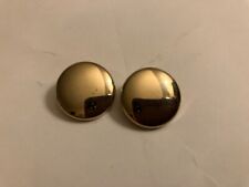 VINTAGE estate coro gold tone button clip on   earrings picture