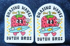 Two (2) Dutch Bros Stickers May 2024 Chasing Waves picture