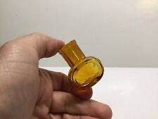 Tiny Antique Bright Amber Bovril Meat Juice Bottle. picture