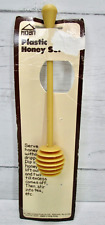 Vintage 80s Hoan Plastic Honey Server Spoon Dipper Hong Kong Utensil NOS New picture
