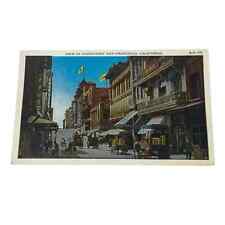Postcard View in Chinatown San Francisco California Vintage B204 picture