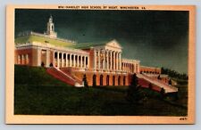 Winchester Virginia VA Handley High School By Night VINTAGE Postcard picture