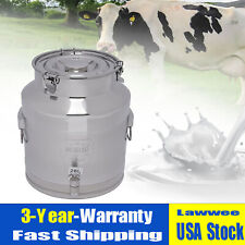 28L Stainless Steel Milk Can Wine Barrel Bucket Milk Storage Container +Faucet picture