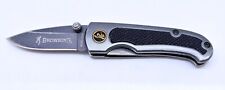 Browning Model 2219 small pocket knife liner lock rubber grip handle 4 5/8” picture