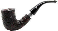 Peterson Sherlock Holmes 'Rathbone' Rustic 9mm Filter Sterling Silver Mount Pipe picture