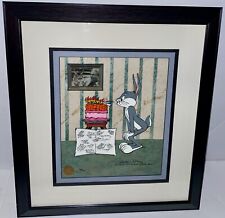 Warner Bros Bugs Bunny 60th Birthday Cel Carrot Cake Signed Chuck Jones Rare Art picture