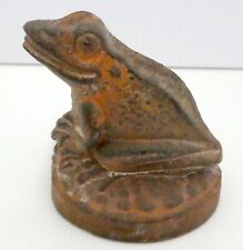 Vintage Cast Iron FROG Toad DoorStop Holder Wedge  Made in England picture