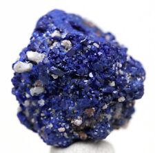 Azurite Specimen DEEP BLUE Crystal Cluster Mineral MOROCCO w/ ID card picture