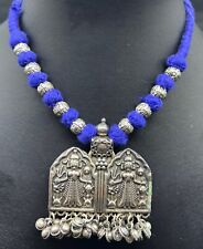 Stunning Old Antique Vintage Jewelry Buddha Statues Craved Mixed Slivered Neckle picture