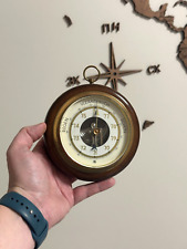 vintage barometer HUGER wall mounted wooden home pressure picture