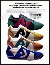 1977 Converse World Class Trainer shoes 4 shoe colors photo vintage print ad picture