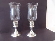 Gorham Silverplated Candleholders for Tapers, Glass Hurricanes, YC3003   (S3 picture