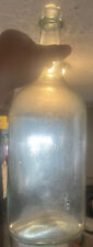 VERY CRUDE  TWO PIECE 13” DEMIJOHN APPLIED TOP NICE WHITTLE/EMBEDDED MATERIAL picture