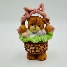 Lucy & Me Enesco Lucy Rigg Teddy Bear Easter Spring Basket  3