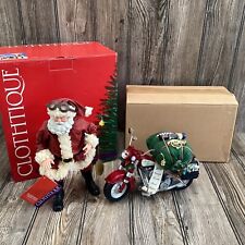 NEW~Possible Dreams 2003 Packin' Presents Clothtique Santa Motorcycle 713804 picture