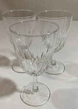 Vtg CRISTAL D'ARQUES-DURAND. -Diamant- (3) Clear Iced Tea Glasses. BLOWN. VGC picture