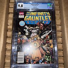 Infinity Gauntlet #1 newsstand CGC 9.8 W 1991 Starlin Perez Marvel Thanos picture
