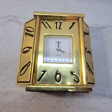 Elgin Mini Desk Clock Gold Finish Quartz Cabinet picture