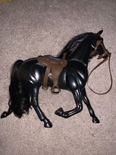 Blue Box Blue Ribbon Toy Horse With Sounds Works Rare In Black 7.5x7.5” picture